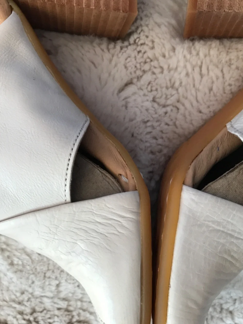 Cream Born heeled sandals size 9